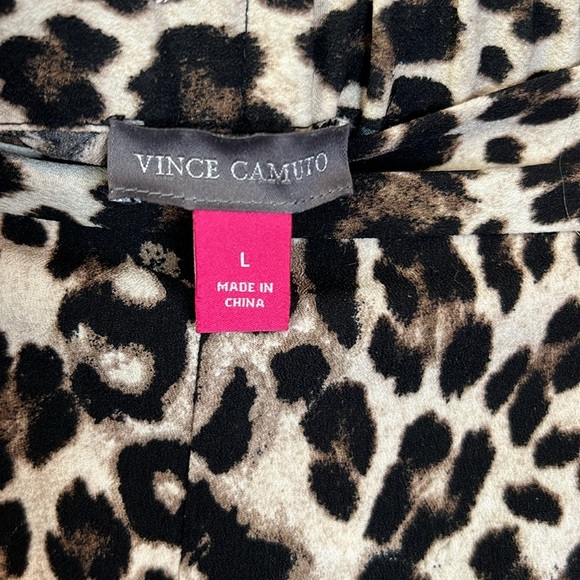 Vince Camuto Animal Print Leopard High Rise Ankle Crop Pants Size L - Picture 8 of 8